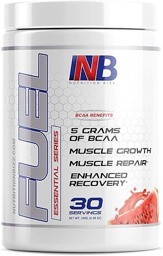 Miniatura 7 de NutritionBizz BCAA en polvo, 0.18 oz de aminoácidos BCAA, bebida de recuperación después del entrenamiento para construcción muscular, recuperación