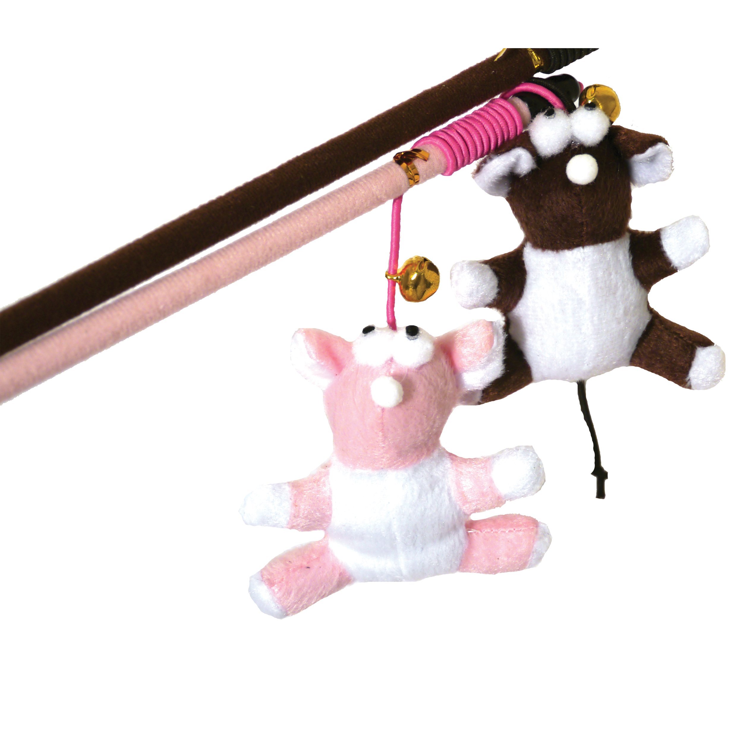 Rosewood Jolly Moggy Mouse Catnip Filled Teaser, clear