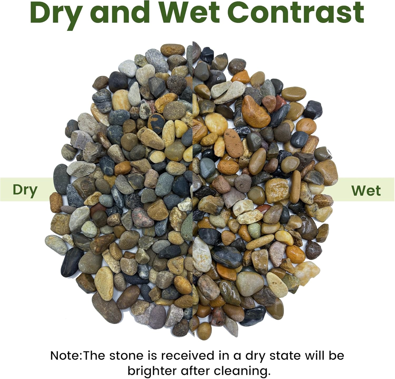 SIDONG 20LB Natural Aquarium Gravel, Small River Rocks for Fish Tank, Garden & Vase Decor - 2/5 Inch Pea Gravel, 8-12mm Polished Stones for Landscaping, Potted Plants, Terrarium