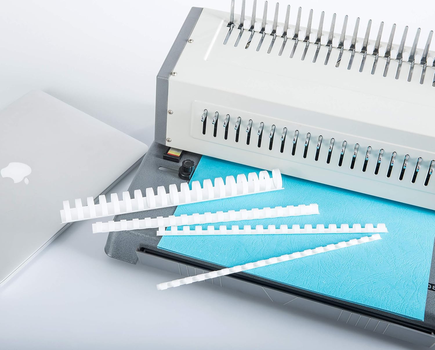 BNC 19 Rings Letter Size Plastic Comb Bindings White Color Pack of 100 10mm (3/8")