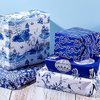 Amazon.co.jp: 12シート シノワズリーパターン ラッピング