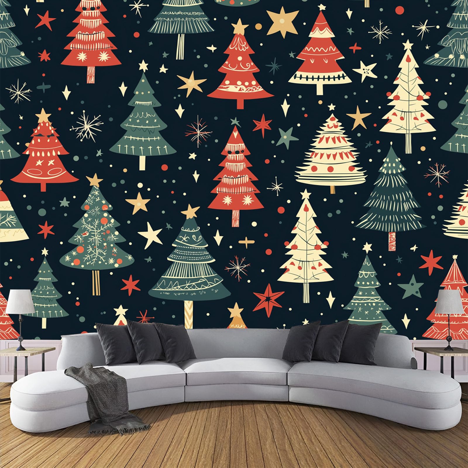 Papier Peint Sapin de Noël pour Salon Cosy et Chambre Élégante 400x280