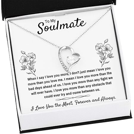 Amazon Com Oc9 Gifts To My Soulmate I Love You The Most Forever Love Necklace With Message Card And Gift Box Gift For Fiance Girlfriend Future Wife Wife Fiance Girlfriend Future Wife Wife