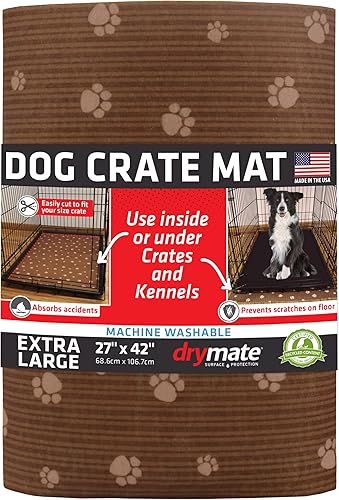 Drymate Forro para jaula de perro, absorbe la orina, impermeable, antideslizante, lavable, almohadilla para orina de cachorro para entrenamiento de