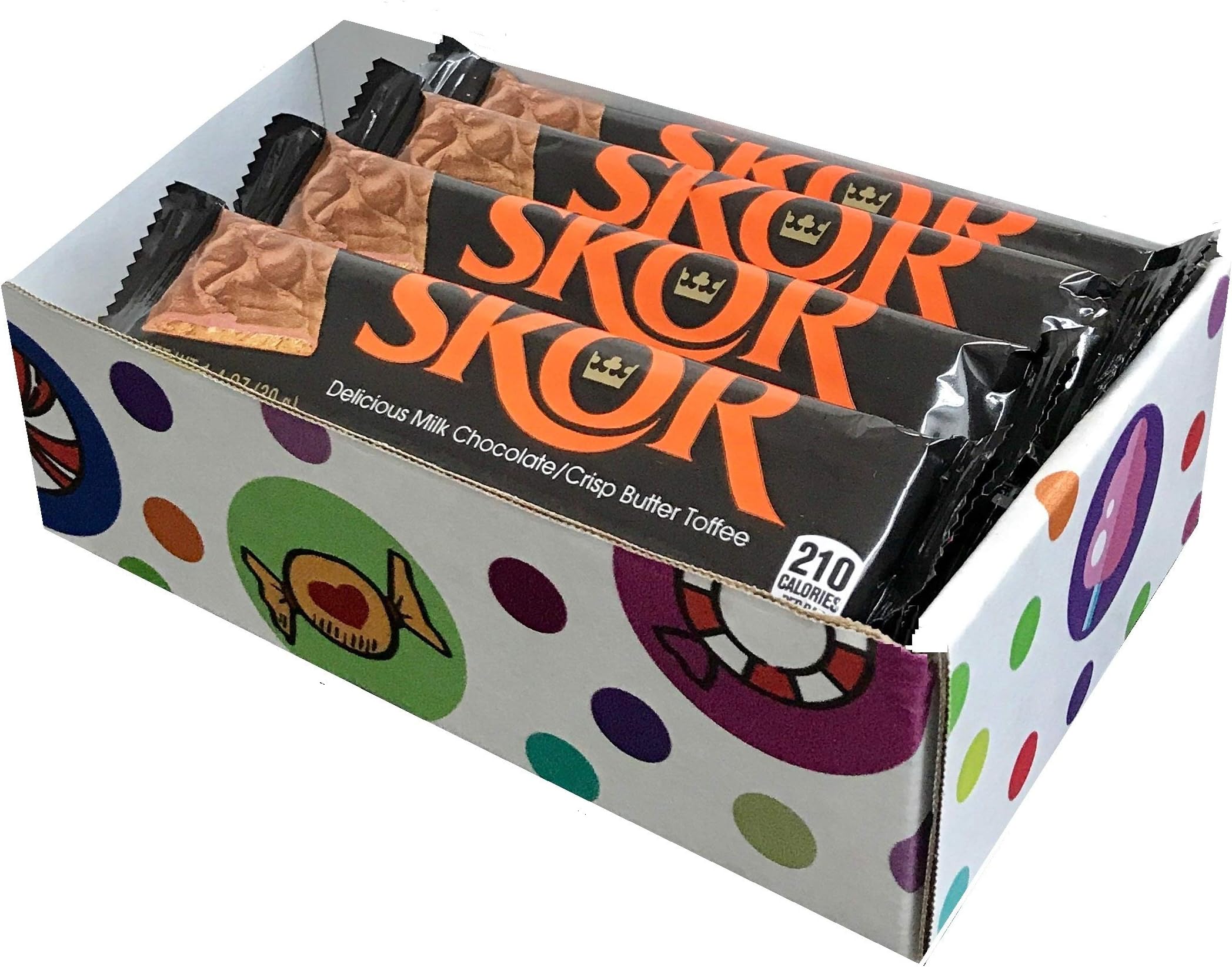 SKOR Candy Bars with Buttered Toffee, 1.4 oz (Pack of 12) By CandyLab