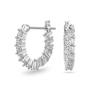 スワロフスキー　クリスタル　ネックレス＆フープピアスセット　未使用✨️ スワロフスキー クリスタル ネックレス ピアスセット フォーマル