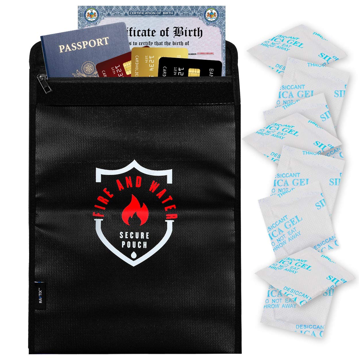 Buy Fireproof Document Bag 15" x 11" NonItchy Silicone Coated Fire