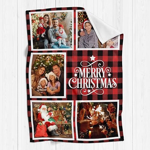 Miniatura 4 de Regalos personalizados para mamá para Navidad, mantas personalizadas con fotos, manta personalizada para papá, abuela, abuelo, regalos de fotos para