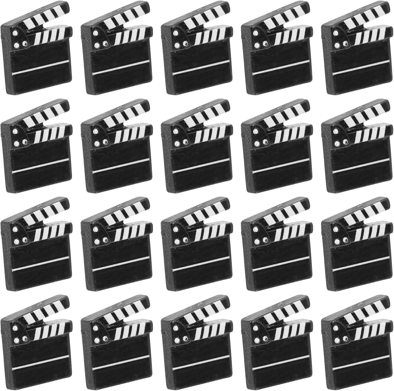 WOONEKY 20pcs Clapper Board Resin Accessory Black for DIY Craft Projects