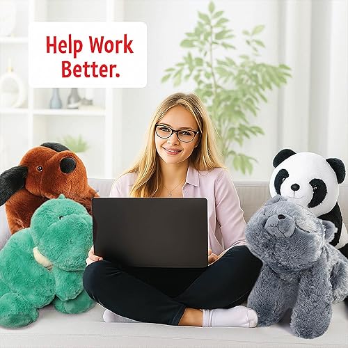 Miniatura 7 de Cuddle Buds Peluche de gato con peso de 3 libras para necesidades sensoriales, peluche grande de gato de 20 pulgadas, animales de peluche con peso