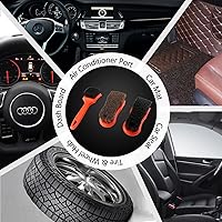 Vista 6 de SPTA Juego de 3 cepillos para detalles de automóvil, cepillo interior de cuero y textil, agarre cómodo y limpieza sin arañazos para salpicadero