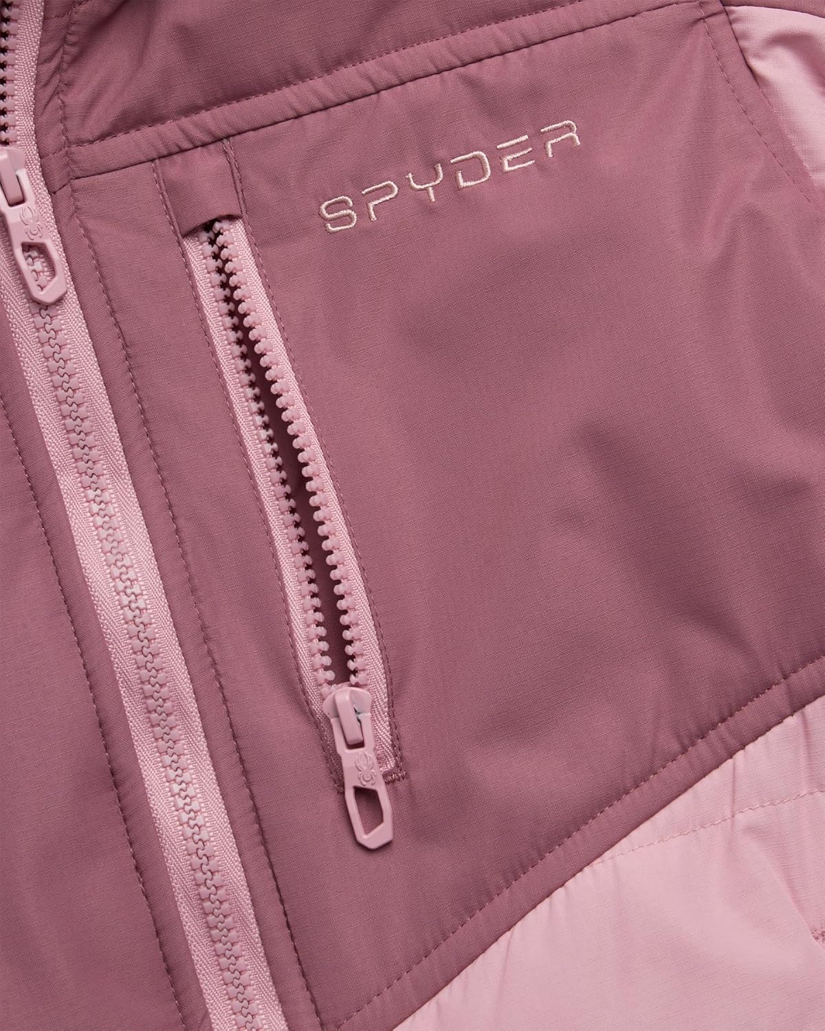 Spyder Girls 3 in 1 System Jacket - Weather Resistant Girls Winter Jacket with Soft Cozy Inner Fleece Outerwear Winter Coats, Size 5-6, Mauve - Image 5