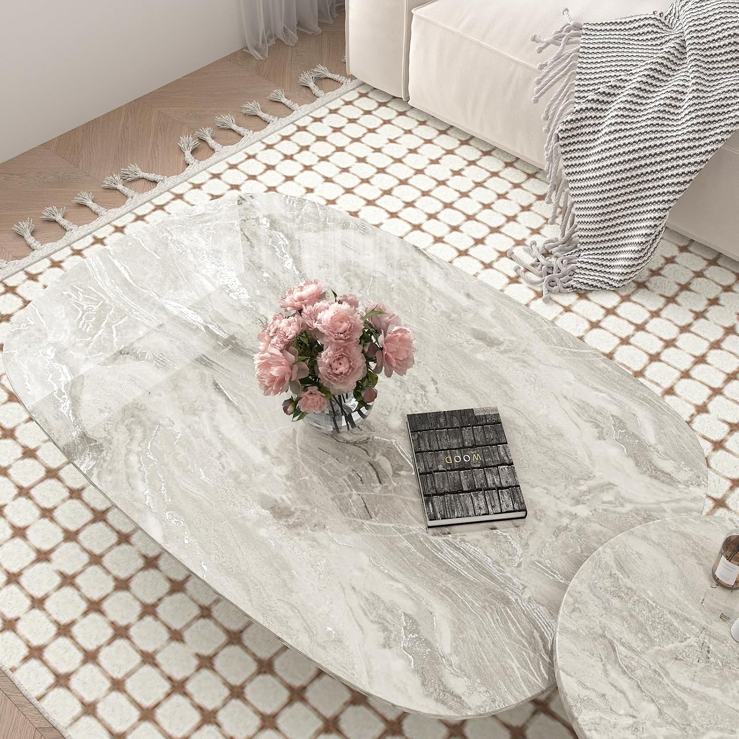 15.7"x472" Glossy Silver Beige Marble Wallpaper Peel and Stick Countertops Waterproof Self Adhesive Marble Contact Paper Beige Neutral Wallpaper Thick Countertop Contact Paper for Bathroom