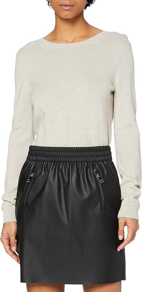 Only Onlpinzon-Gonna in Finta Pelle con Cerniera, Nero, X-Small Donna :  Amazon.it: Abbigliamento