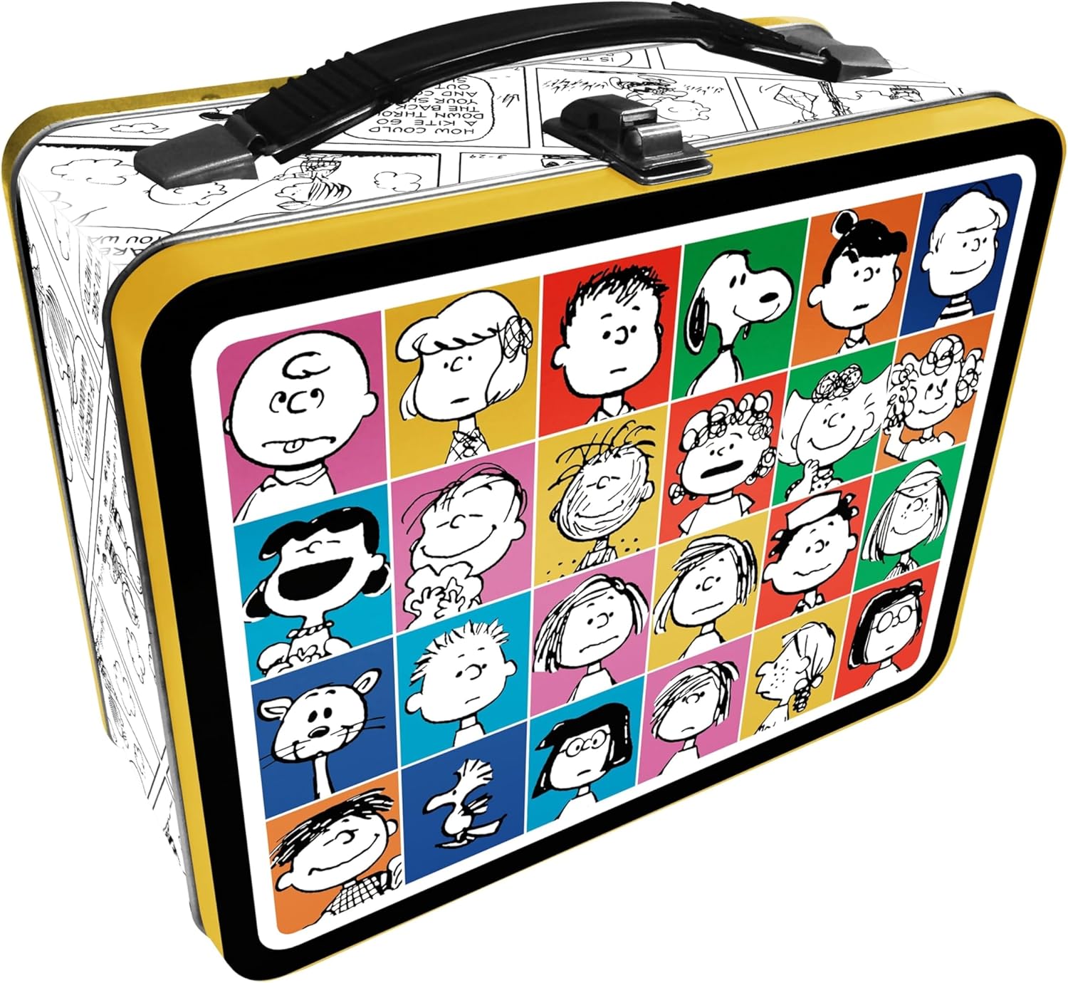 AQUARIUS Peanuts 75th – Retro Fun Box – Sturdy Tin Storage Box with Plastic Handle & Embossed Front Cover – Officially Licensed Peanuts Merchandise & Collectible Gift AQUARIUS Peanuts 75th – Retro Fun Box – Sturdy Tin Storage Box with Plastic Handle & Embossed Front Cover – Officially Licensed Peanuts Merchandise & Collectible Gift