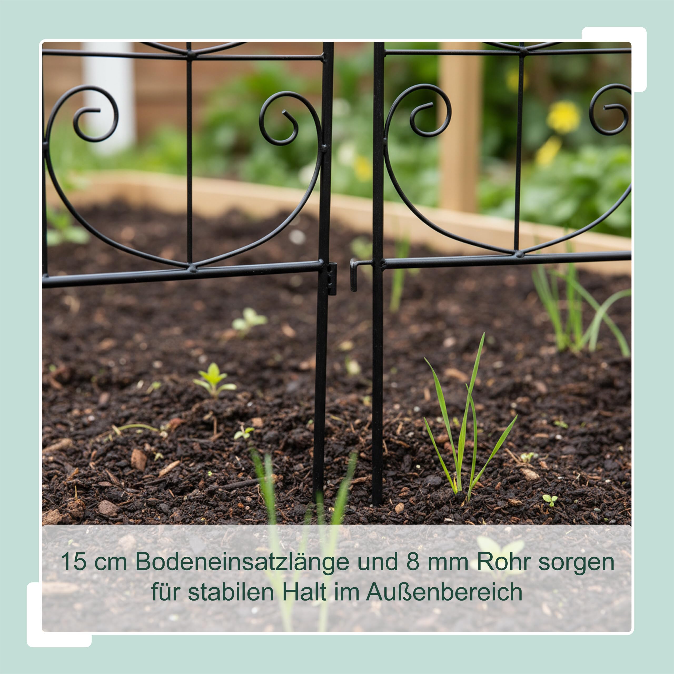 Relaxdays Rankgitter, 4er Set, HxB: 116 x 50 cm, Metall, Rankhilfe für Kletterpflanzen, Garten, Rosenrankhilfe, schwarz