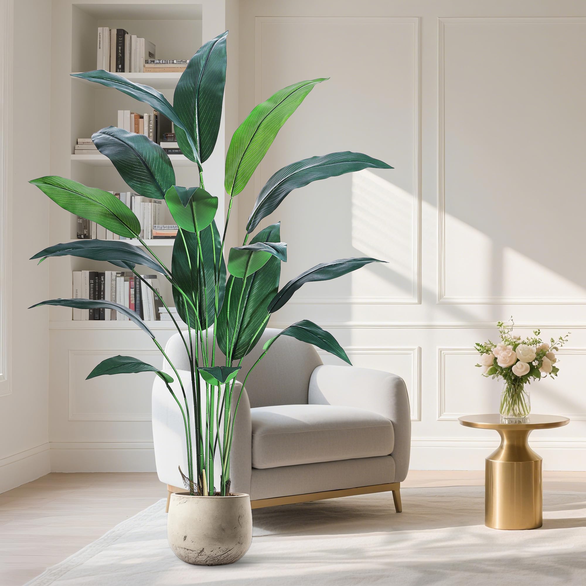 Plante artificielle oiseau de paradis grand arbre artificiel de sol 1,8m