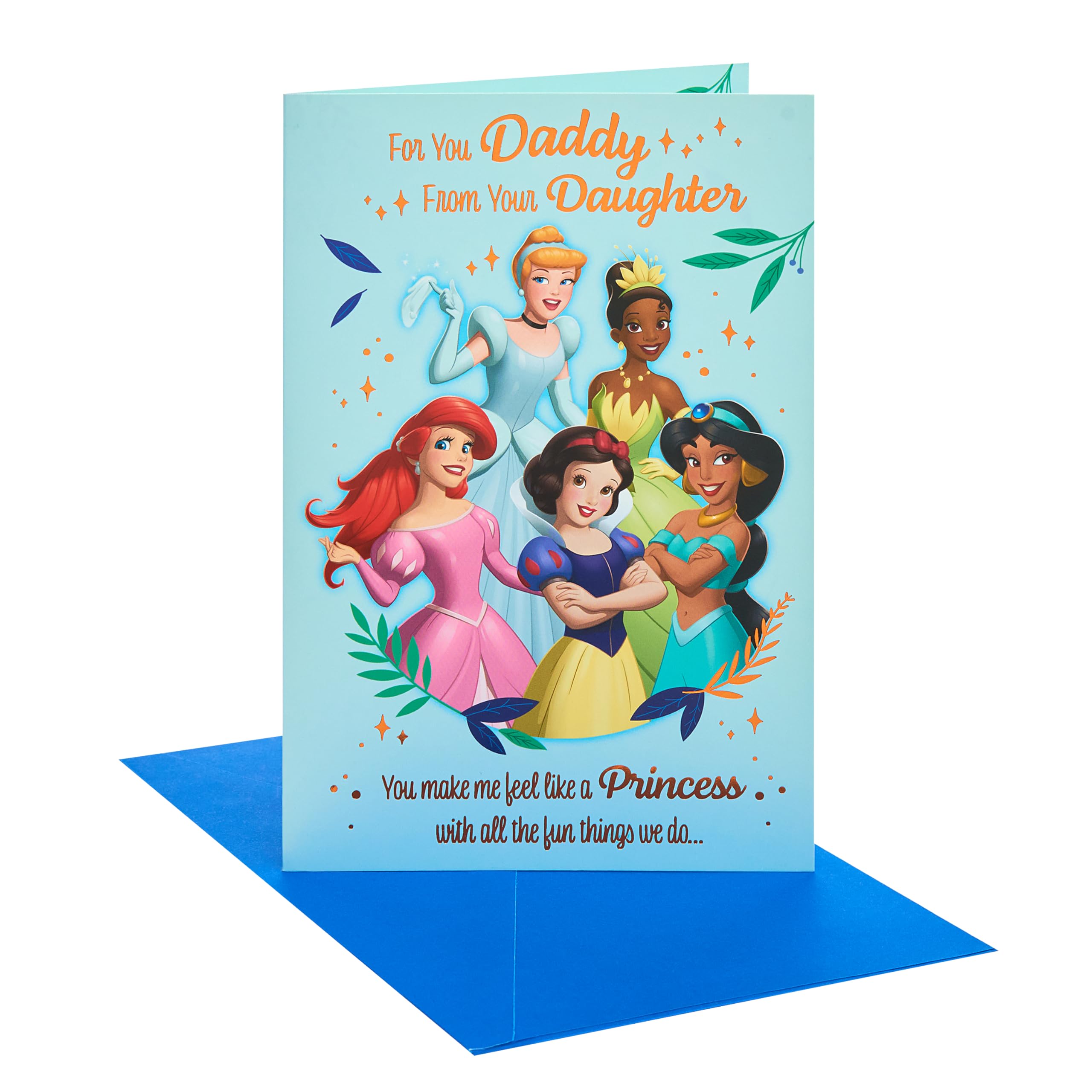 UK Greetings | Father's Day Card for Daddy from Daughter | Card for Dad, Grandad, Husband | Him, Boys, Men | Princess Design | With Envelope | 14.9 x 22.9 cm