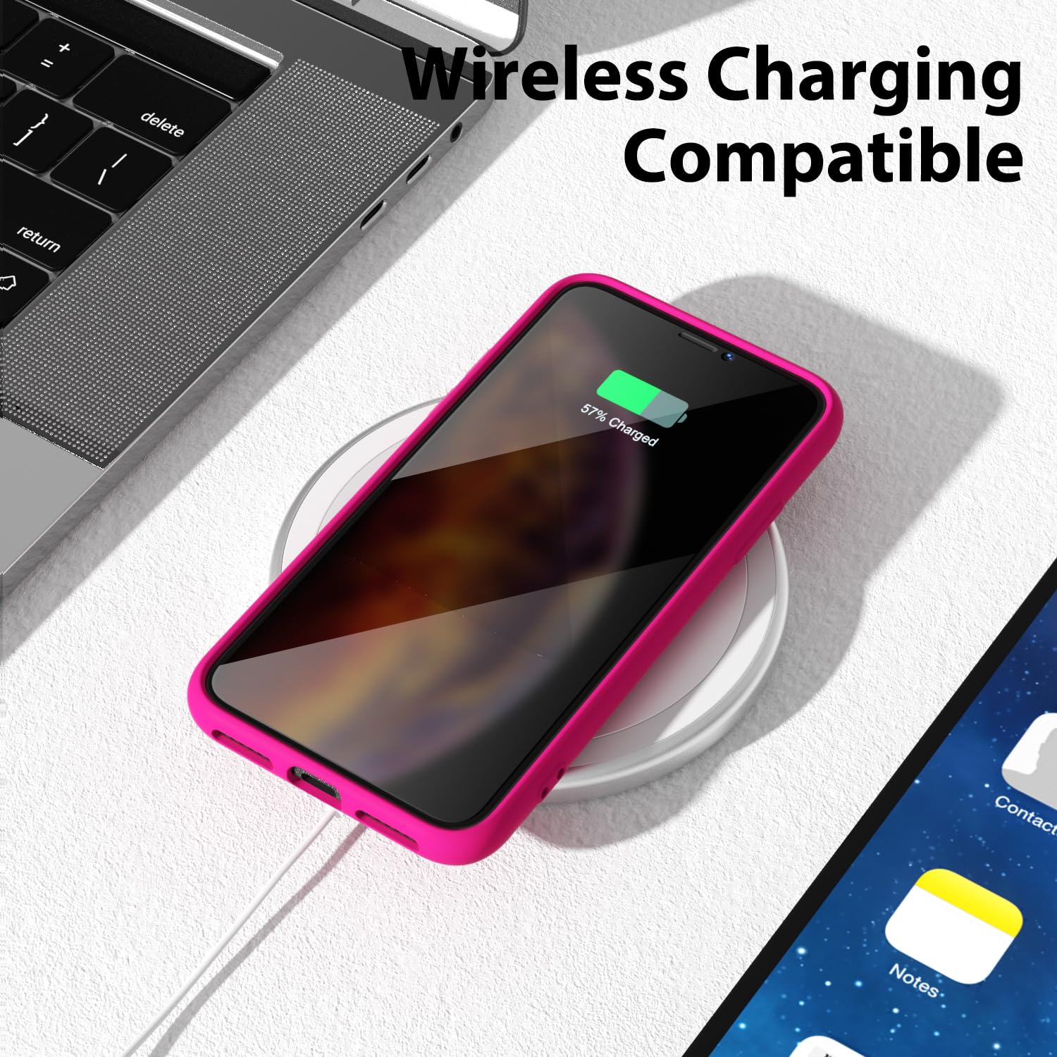 oakxco for iPhone 16 Pro Max Case Liquid Silicone, Soft Rubber Gel Elegant Aesthetic Basic Simple Cover, Cute Thin Slim TPU Matte Solid Color Plain Smooth Case for Women Girl, Light Pink — view 1456