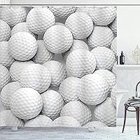 Vista 13 de Ambesonne Cortina para regadera náutica con palmeras