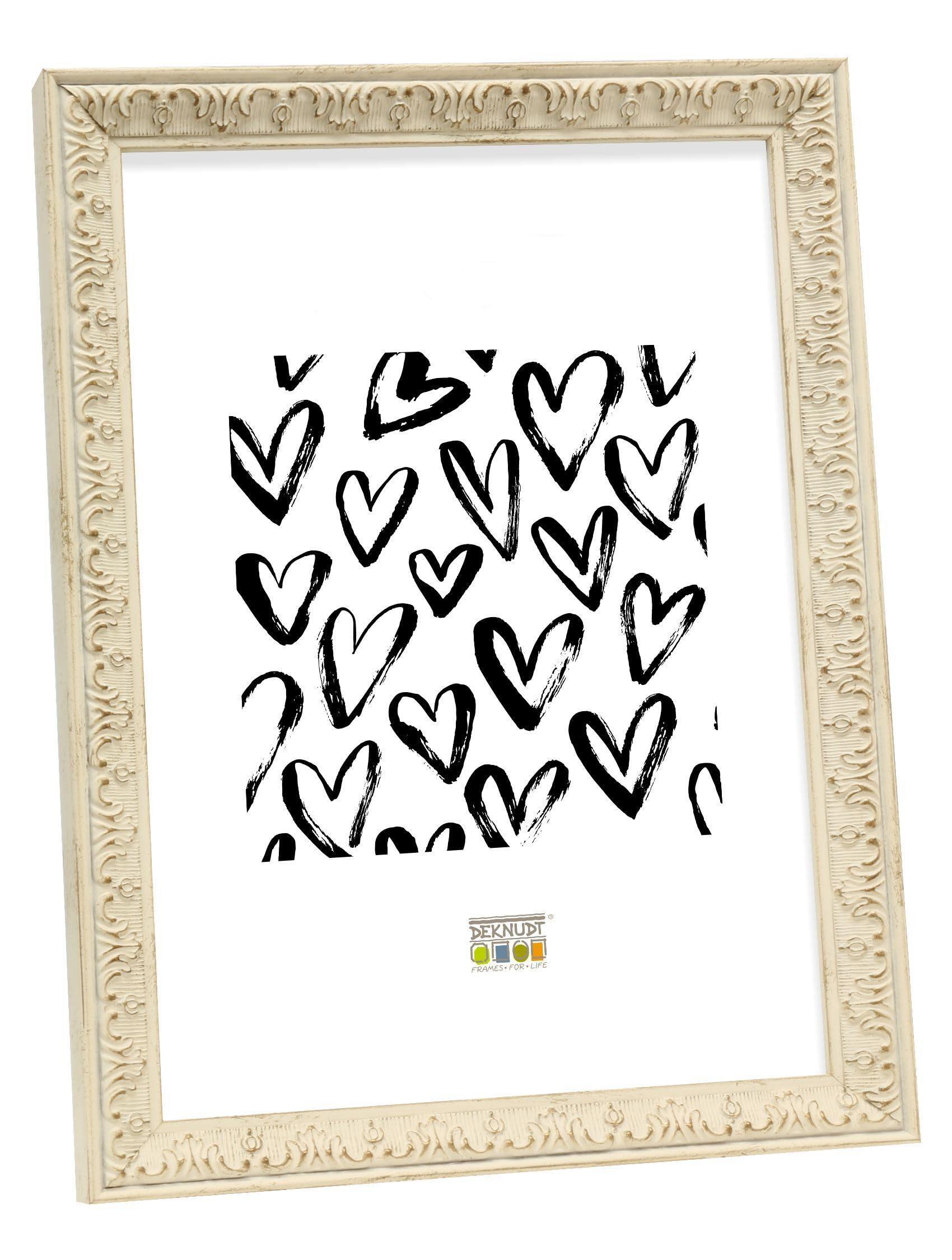 Deknudt S95MF1_24.0x30.0 Photo Frame, Resin, White, 24 x 30 cm, 24x30 cm