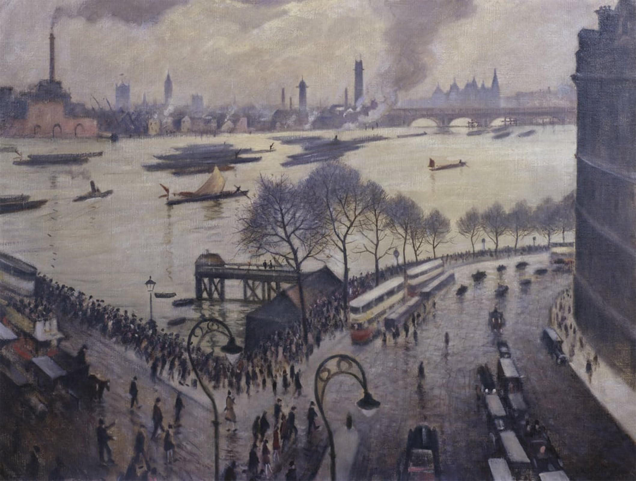 Serendipitp No Frame Retro Picture Poster Wall Art Pictures Painting Blackfriars Bridge London By Christopher Richard Wynne Nevinson Wall Art Canvas Print For Wall Decor 60X90cm