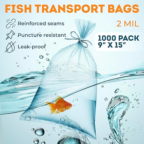 Vista 17 de APQ - Bolsas de plástico transparentes de 9 x 15 pulgadas, paquete de 100. Bolsas duraderas de transporte de peces de 2 mil de grosor