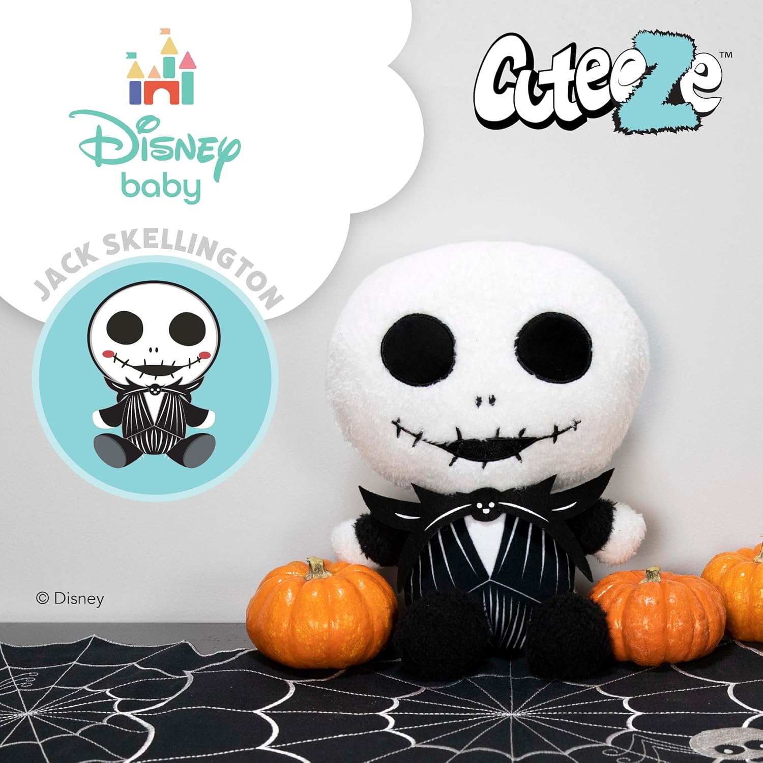 Kids Preferred Disney Nightmare Before Christmas Cuteeze Jack Skellington 12" Stuffed Animal Plush Toy