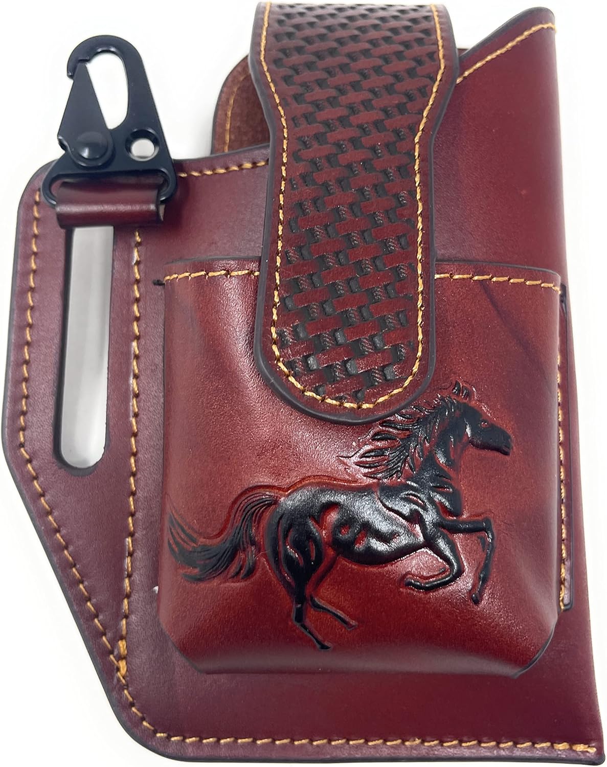 Western Cowboy Horse Cellphone Holster/case with multiuse Way, 3 Colors. (Brown)