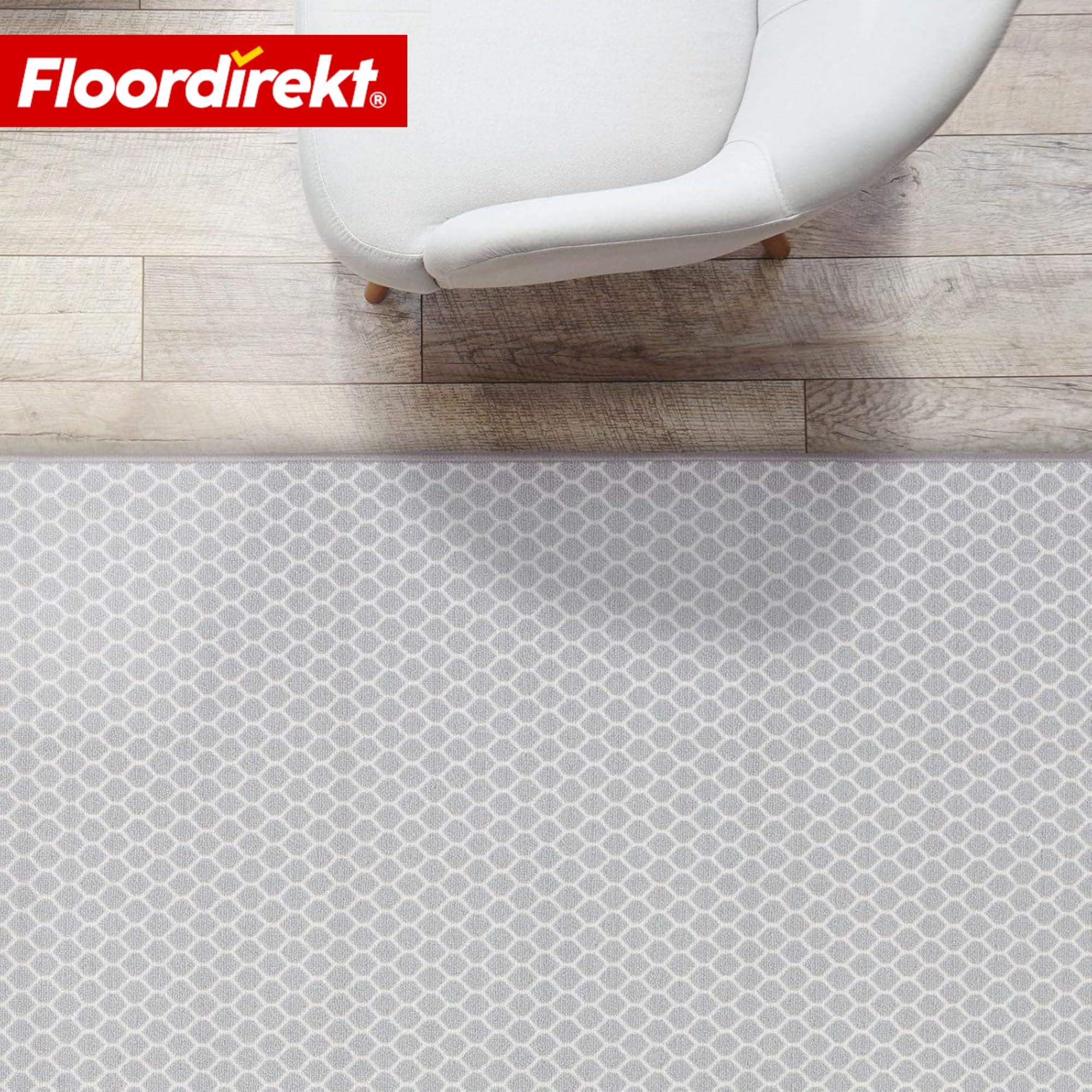 Floordirekt Teppichläufer Tralee 80 x 600 cm - Läufer für Küche, Flur & Wohnraum - Feinschlingen Teppich - rutschfest & antistatisch - Küchenläufer Flurteppich Flurläufer