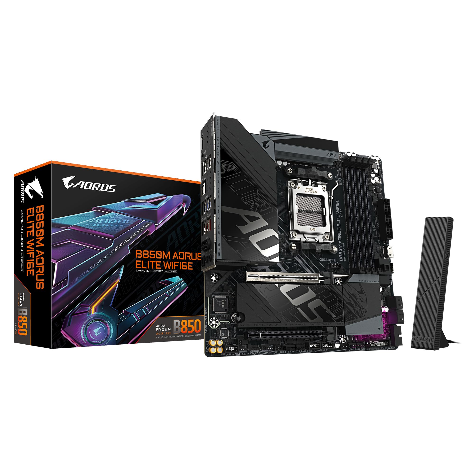 Gigabyte Aorus Wifi6e Ice B850m Am5 Motherboard, White