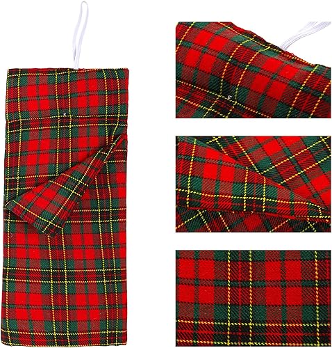 Miniatura 4 de BARWA Muñeca accesorio de Navidad a cuadros saco de dormir pijama para muñeca de 11.5 pulgadas regalo de Navidad