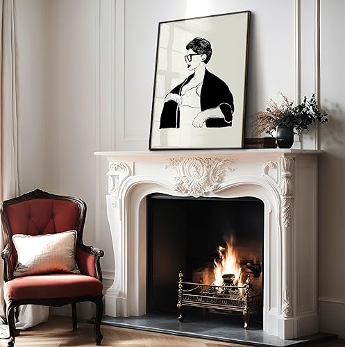 Miniatura 4 de Monem Art Fashion Poster - Retro Groovy Woman Print - Abstract Art - Drawing Art - Trendy Art - Line Art - Black & White Art - Great Office or