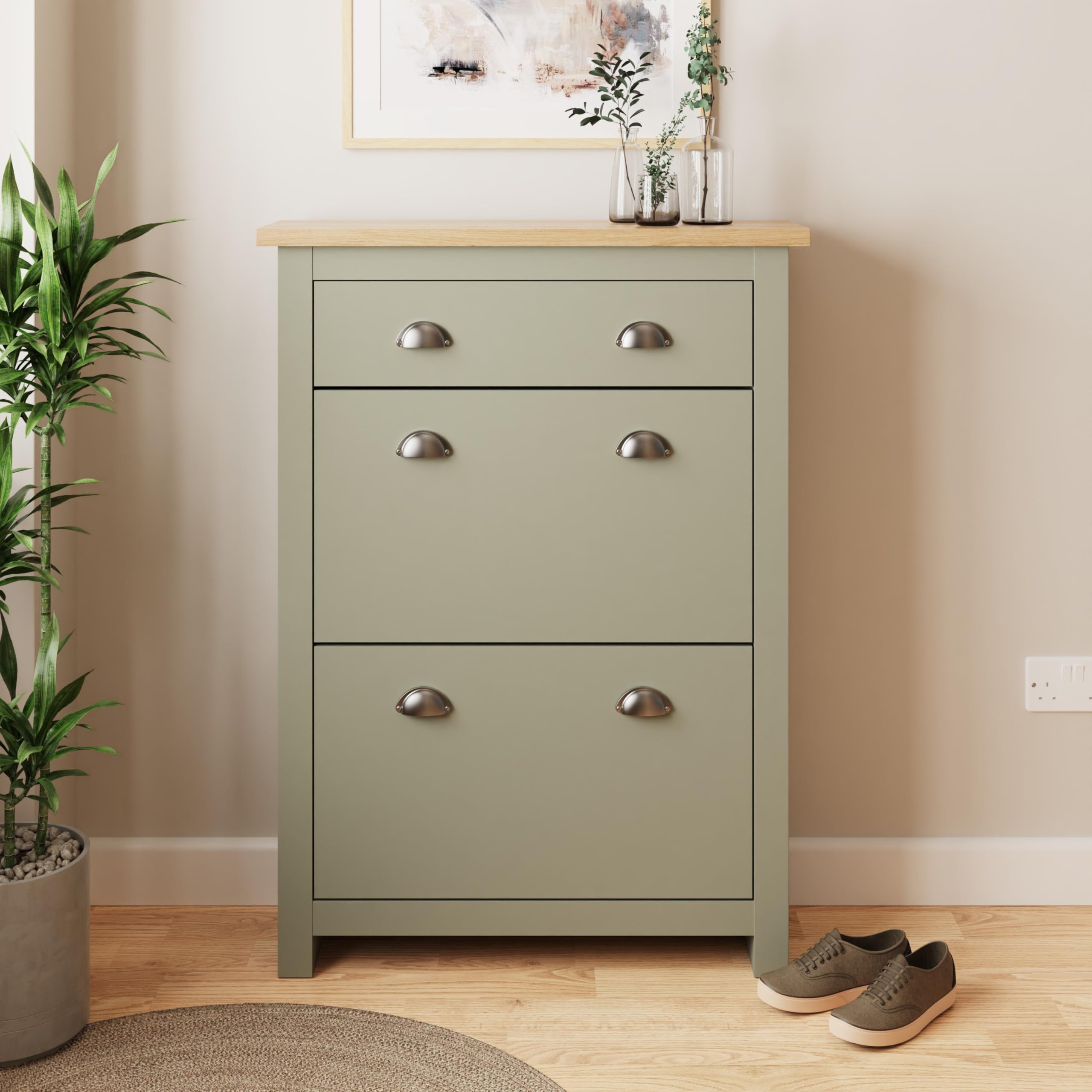 Gfw Lancaster 1 Drawer Shoe Storage - Sage