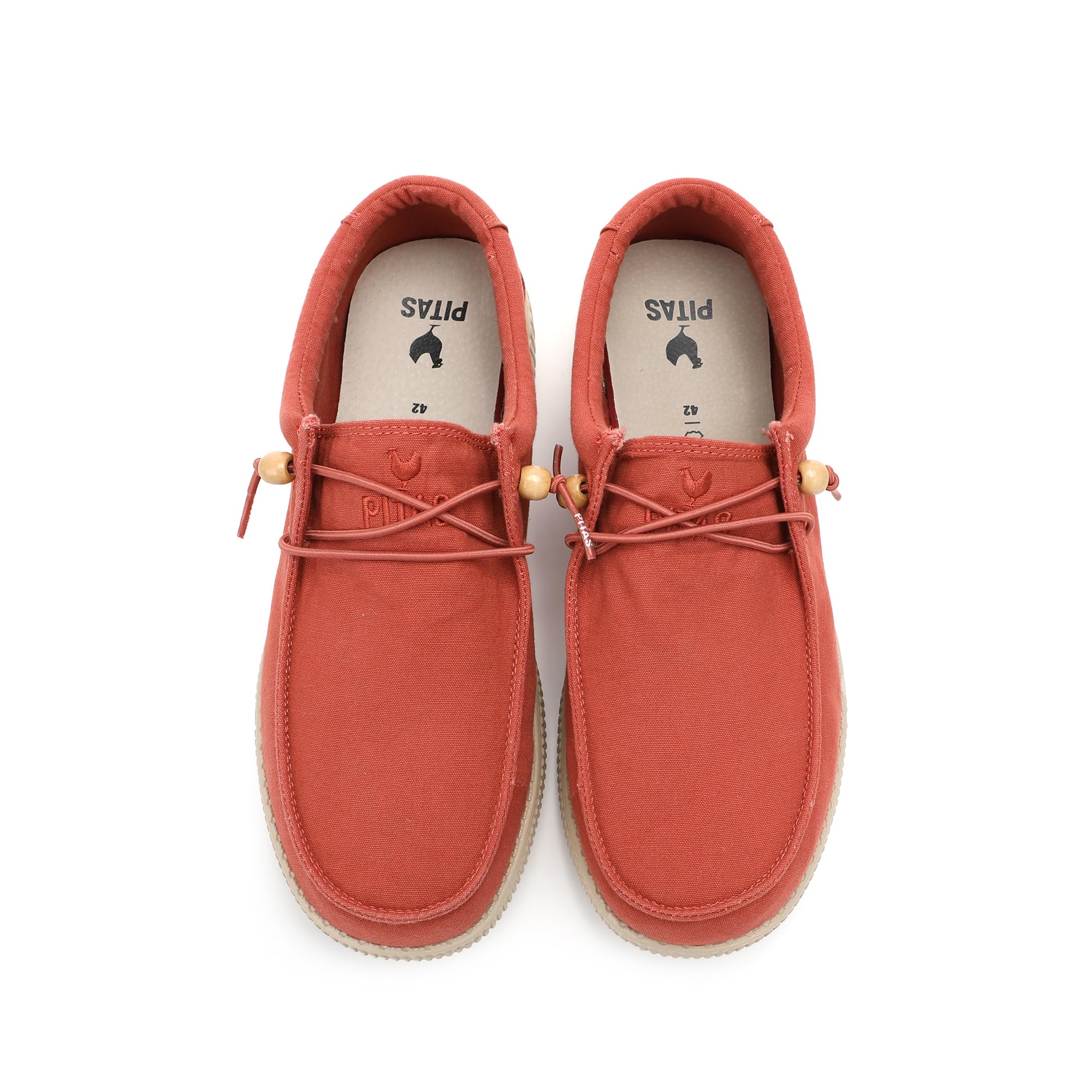 WALK IN PITAS | WP150 Washed | Mocasines de Hombre | Naranja 42 | Náuticos Casual |Zapatillas de Tela | Zapatos sin Cordones | Deportivas Casuales | Calzado de Walkinpitas