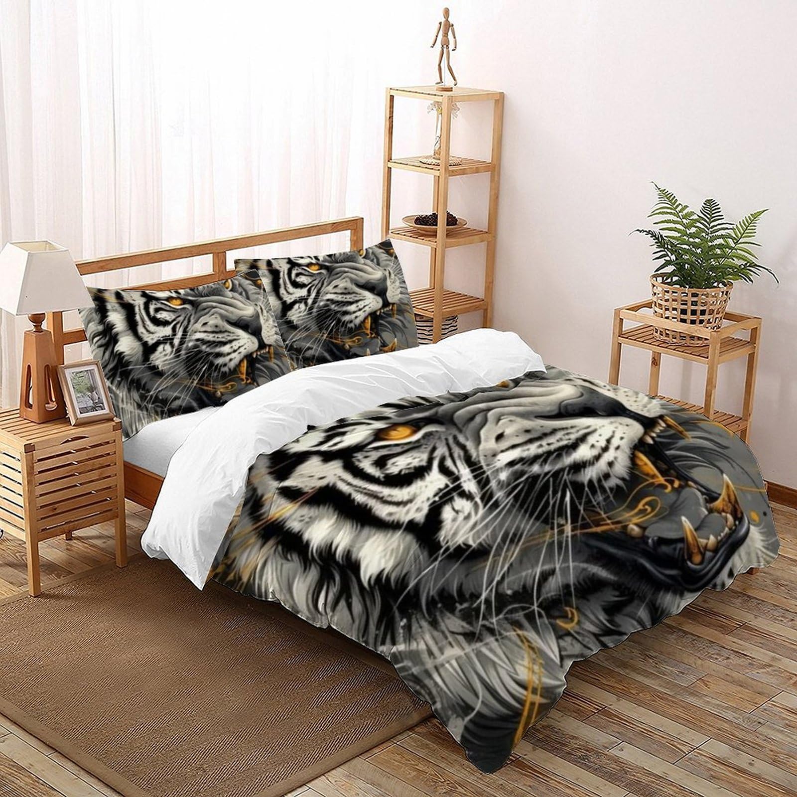 Housse de couette Super King imprimé 3D pour transformer la chambre des filles en safari