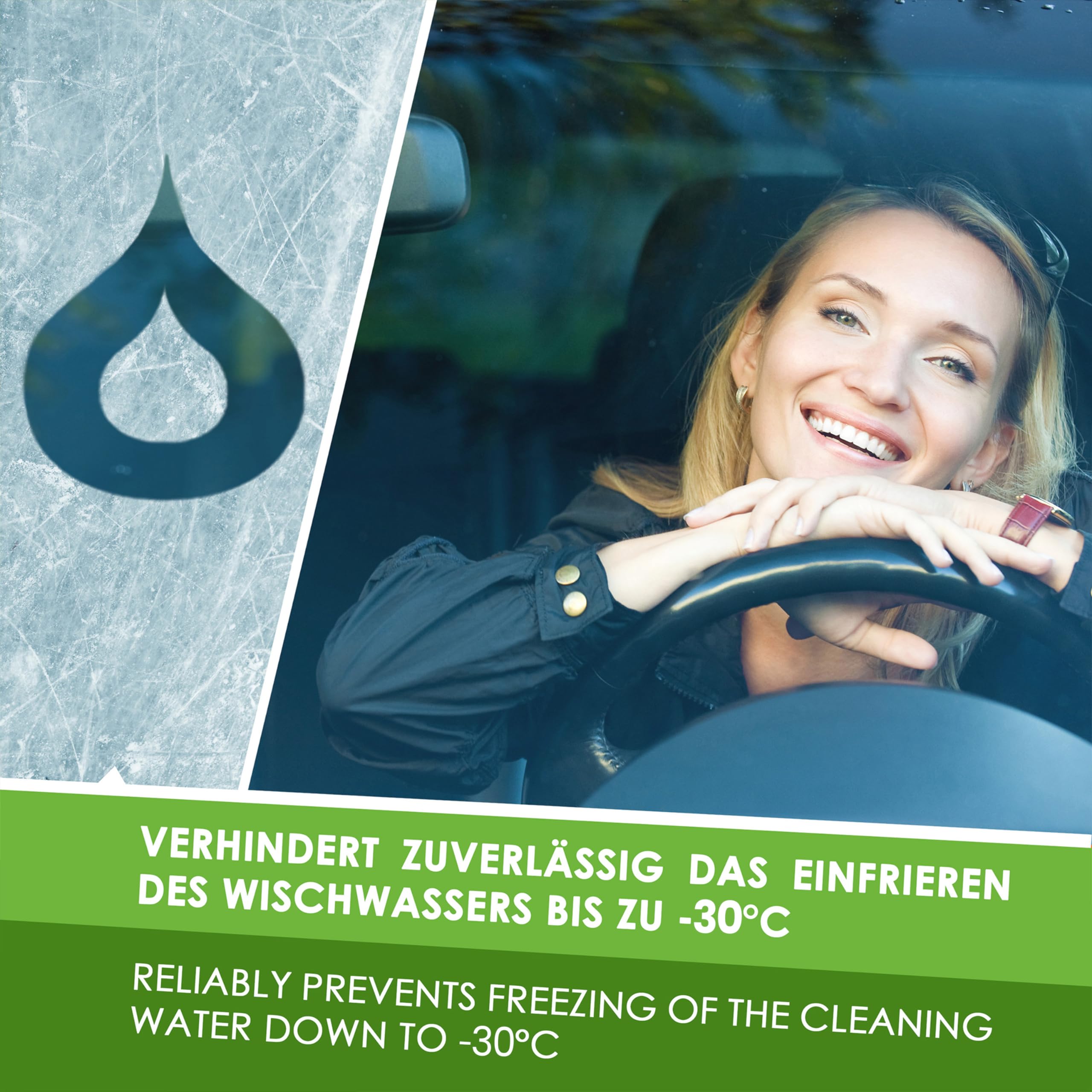 Scheibenfrostschutz Konzentrat 20L – Hocheffektiver Scheibenwasser Frostschutz bis -30°C – Absolut rein & schlierenfrei - Sofort mischbereit – Angenehmer Citrusduft geliefert in 4x5L