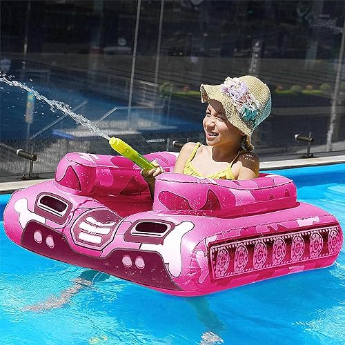 Flotadores inflables de piscina para niños Jasonwell Flotadores de piscina con cañón de agua, balsas flotantes para lago, playa, fiesta, piscina,