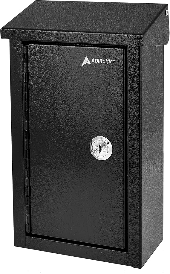 AdirOffice Outdoor Large Key Drop Box Commercial Grade HeavyDuty