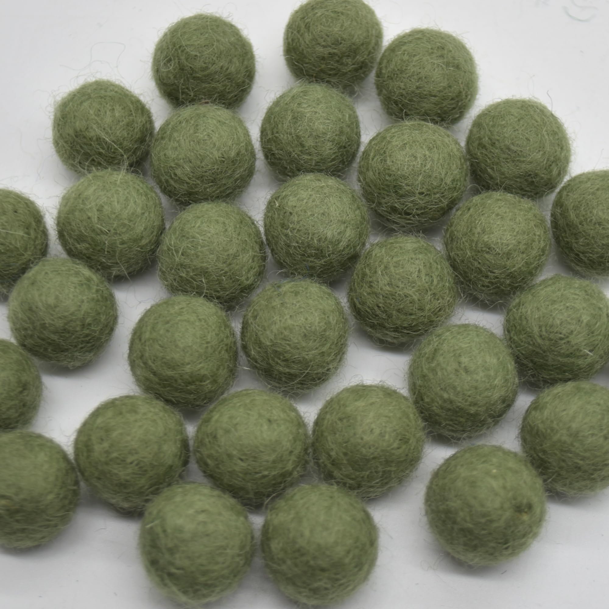 Oriental Direct Based In West Yorkshire Pistachio Green 100% Wool Felt Balls - 1.5Cm - 25 Felt Balls