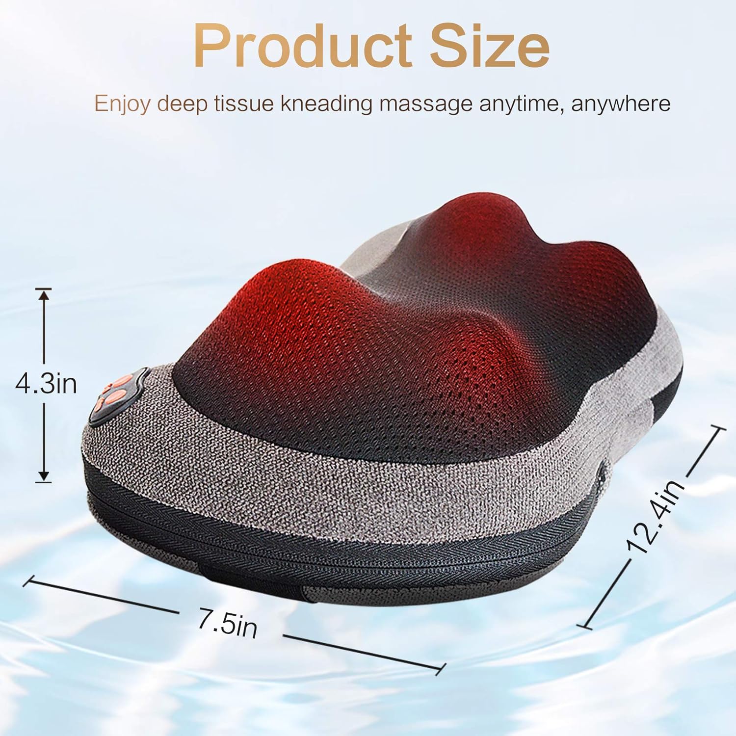VAIVIDHYAM Back Massager with Heat,Shiatsu Back and Neck Massager with Deep Tissue Kneading,Electric Back Massage Pillow for Back,Neck,Shoulders,Legs, Foot,Body Muscle Pain Relief+Gift for Women/Men