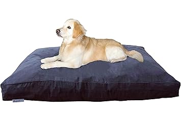 Dogbed4less XXL Extra Large Memory Foam Dog Bed Pillow with Waterproof Liner and Microsuede Cover for Large Pet 55X37 Inches, Espresso