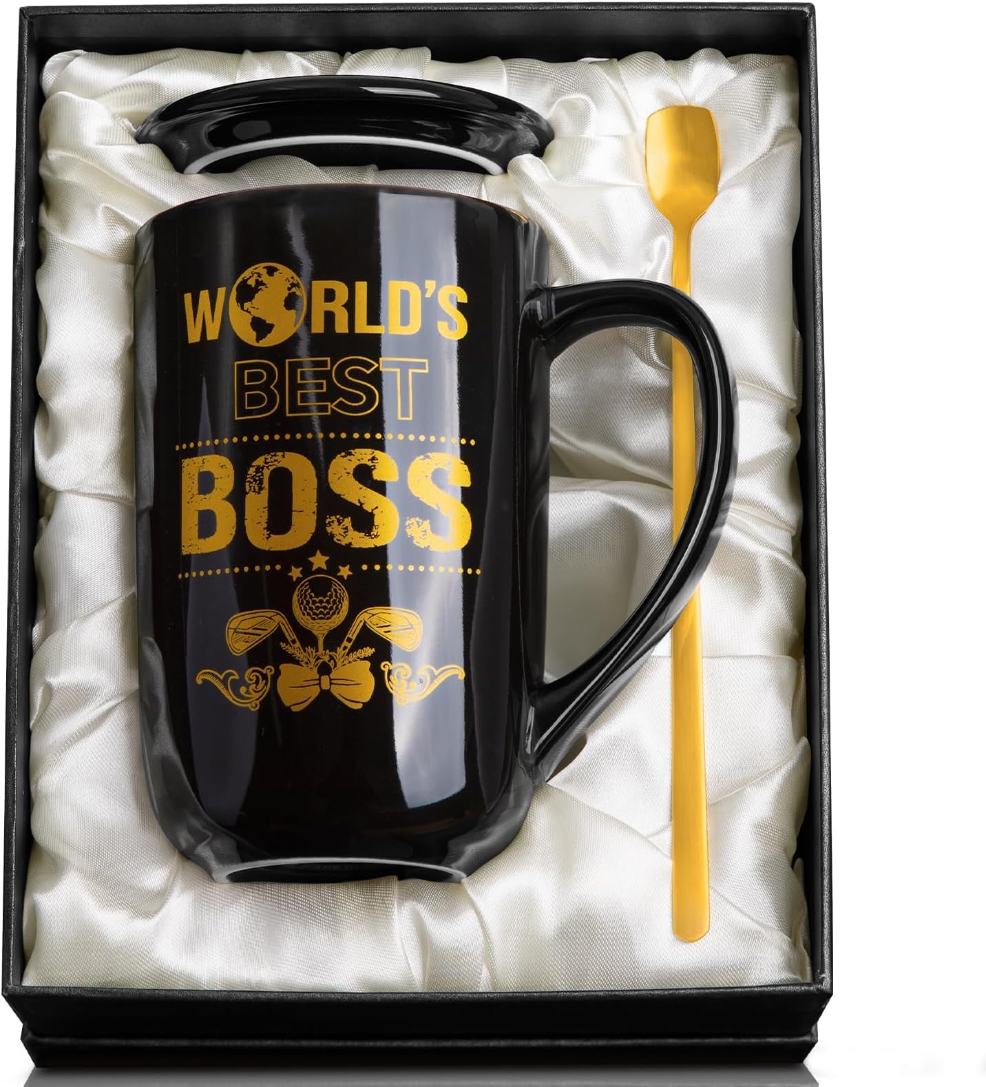 Biching Boss day Gifts, Best Boss Gifts for Men, Worlds Best Boss Mug,18 Oz Best Boss Birthday Gifts, Farewell Gifts for Boss, Manager Supervisor Gift for Boss Going Away, Thanksgiving, Christmas