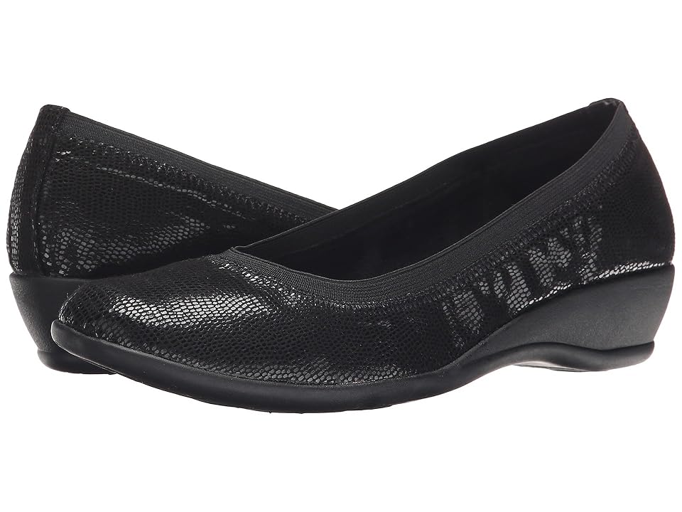 

Soft Style Rogan (Black Lizard) Women's Flat Shoes