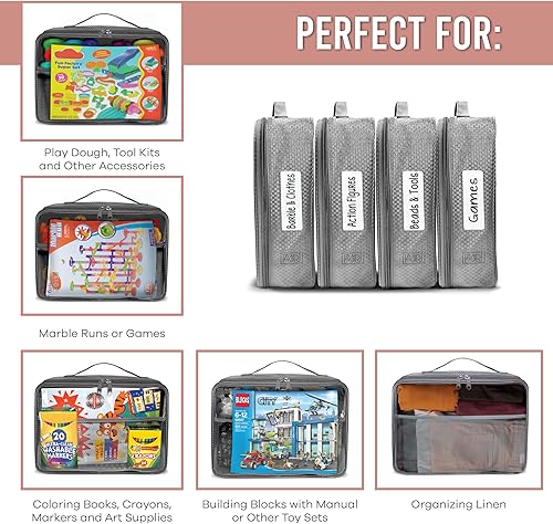 Miniatura 9 de Bolsa de almacenamiento de juguetes, organizador de almacenamiento de juguetes para llevar, bolsas de organización de juguetes para automóvil, bolsa