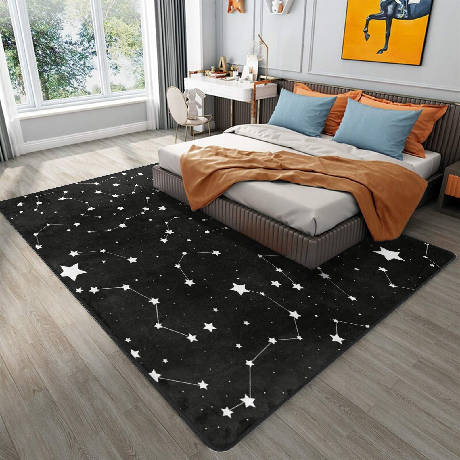 Phtbz Tapis Panda Pour Chambre De Fille - Lavable Et Antidérapant - Résistant Aux Taches - Motif Panda Et