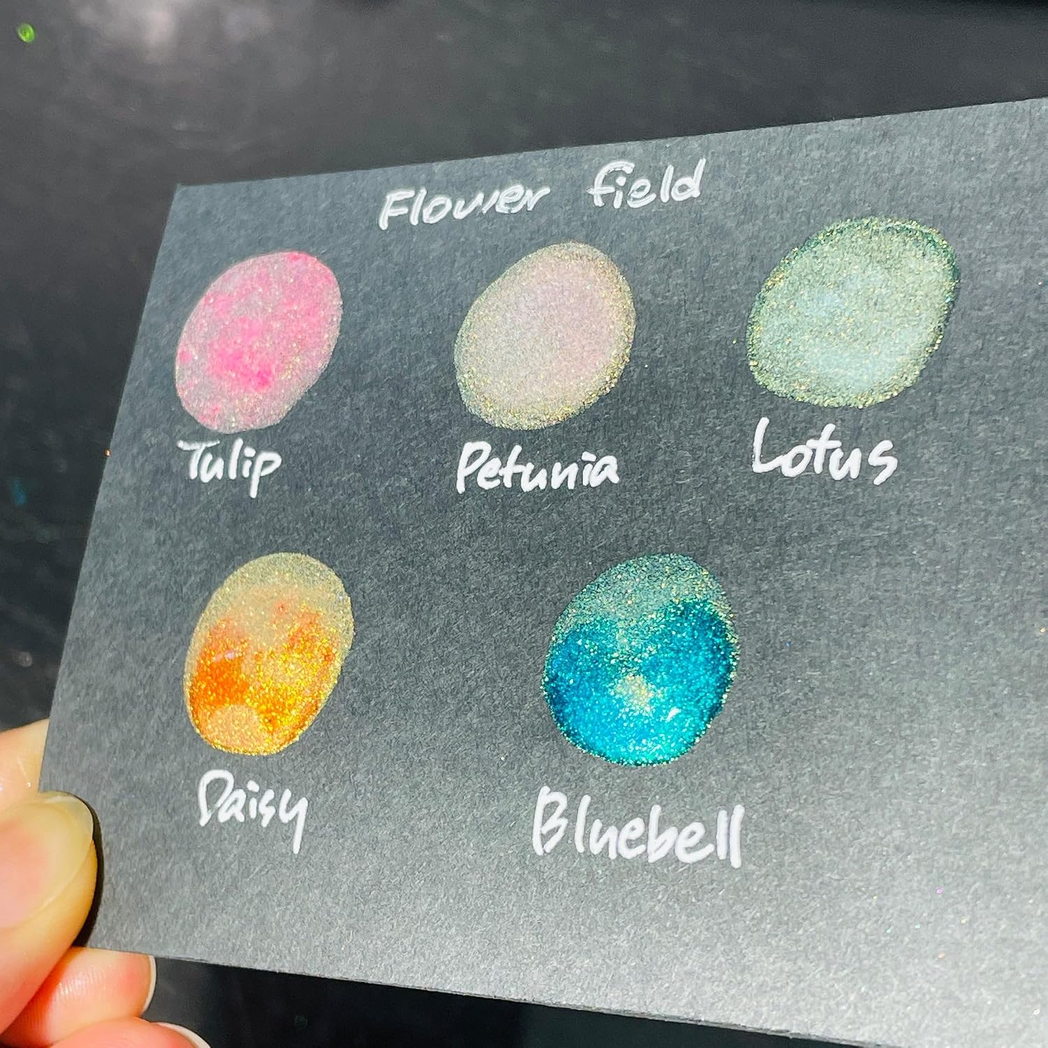 IUILE Handmade Watercolor Paints - Flower Field Half Pan Set (5 colors)