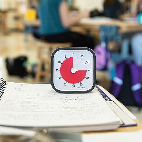 Vista 5 de TIME TIMER MOD (Charcoal), A Visual Countdown 60 Minute Timer for Classrooms, Meetings, Kids and Adults Office and Homeschooling Tool with Silent