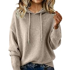 Cashmere Sweaters for Women Fuzzy Crewneck Pullover Sweatshirt Hoodies Fall Fashion Cozy Grandma Fisherman Sweater