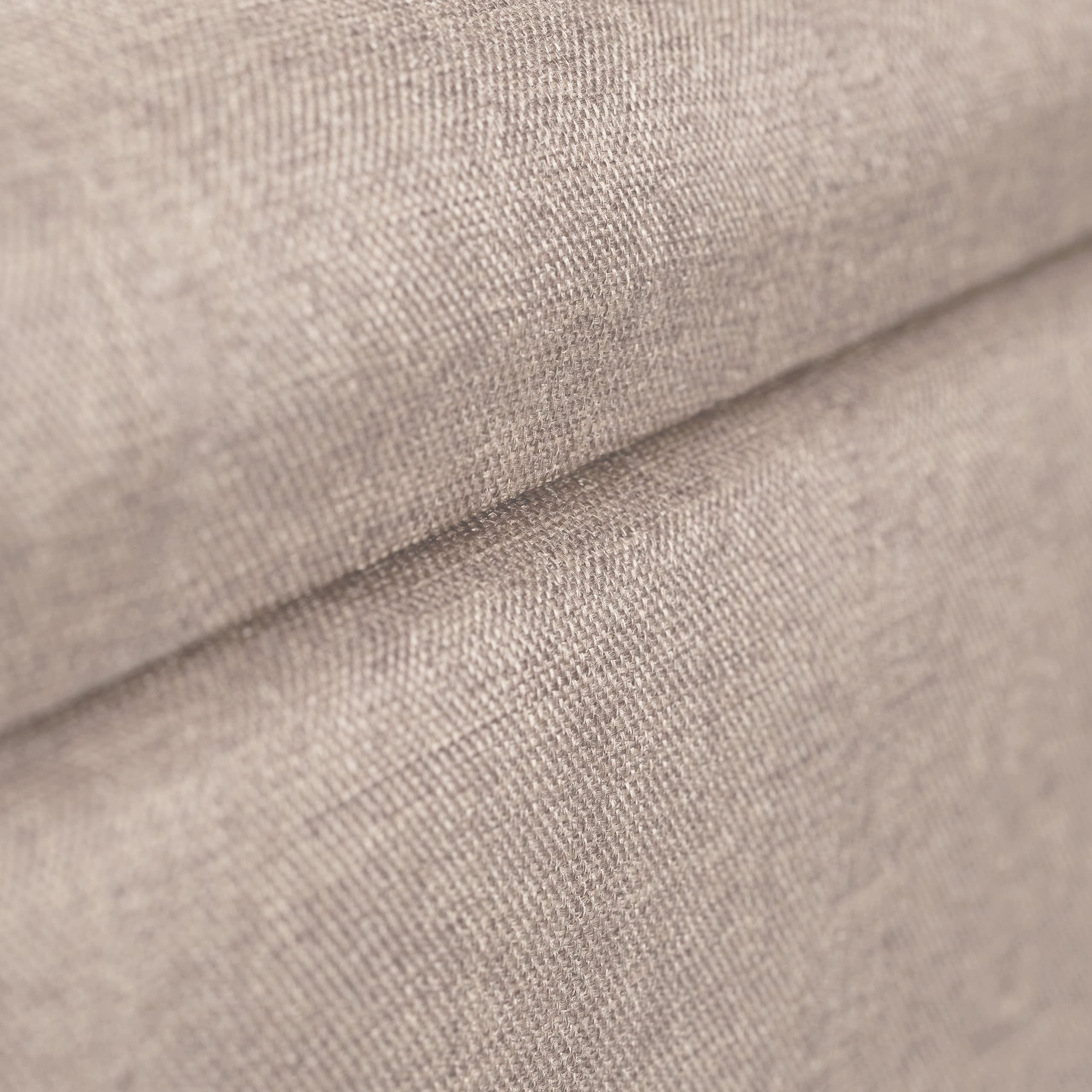 Relaxdays Sitzbank mit Stauraum, gepolstert, Holzbeine, Truhenbank Stoffbezug, HxBxT: 39,5 x 79,5 x 39,5 cm, beige